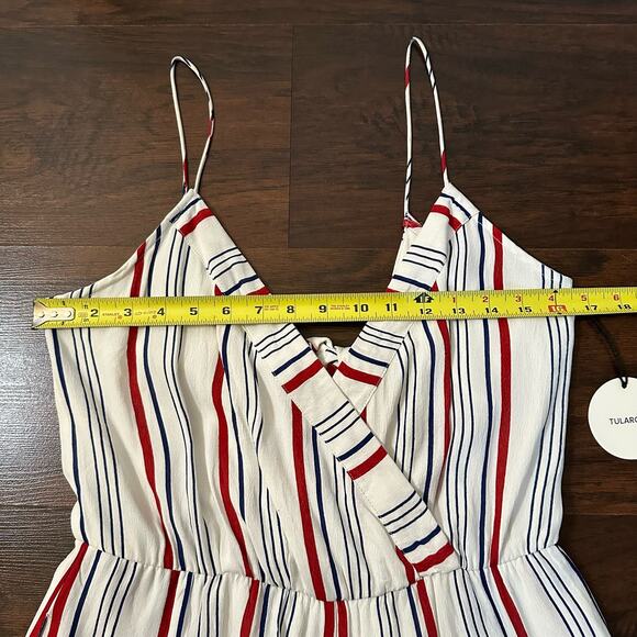 Tularosa Amelia red, white & blue striped sleeveless romper size M NWT - Picture 12 of 14